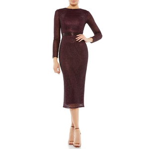 Mac Duggal Burgundy Midi Dress